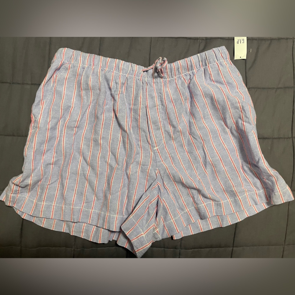 GAP linen style striped shorts